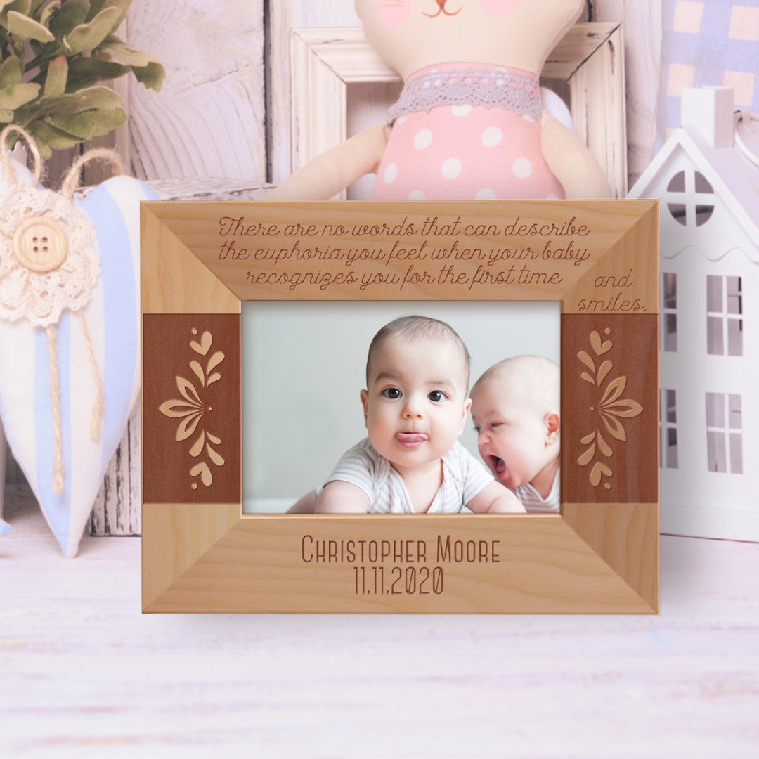 Custom Baby Photo Frame, Personalized Picture Frame, Wooden Picture ...