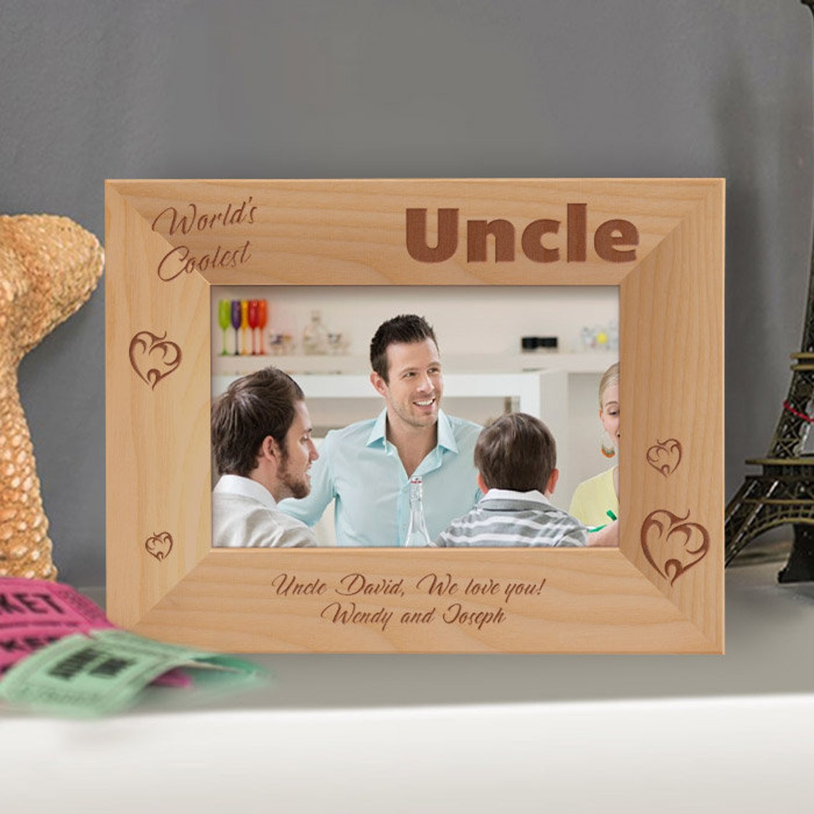 Uncle Picture Frame World's Coolest Uncle Personalized Etsy