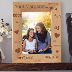 Aunt Picture Frame, Personalized Picture Frames, Wooden Picture Frames, Aunt Gifts