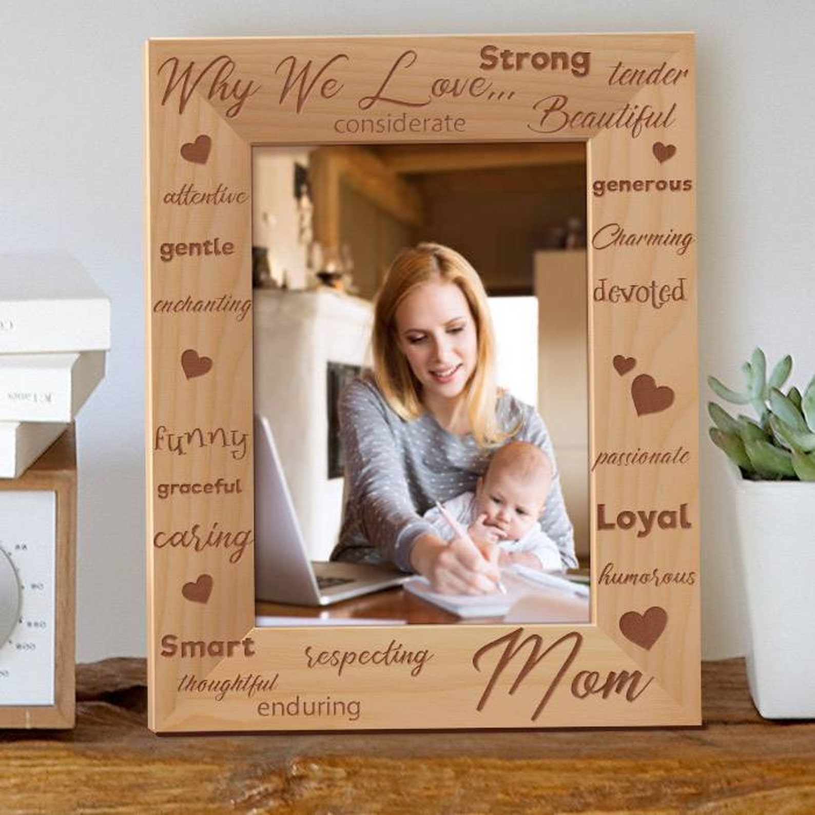 Mom Picture Frame, Wooden Picture Frames, Mother Photo Frame