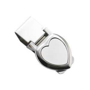 Personalized Heart Money Clip, Customized Silver Money Clip, Engraved ...