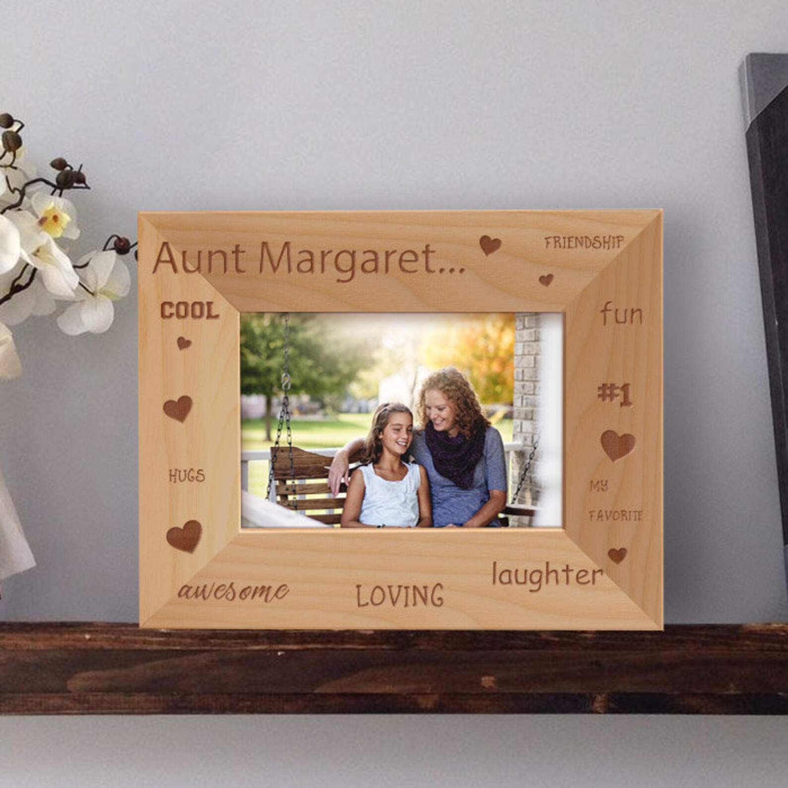 Aunt Picture Frame Personalized Picture Frames Wooden Etsy