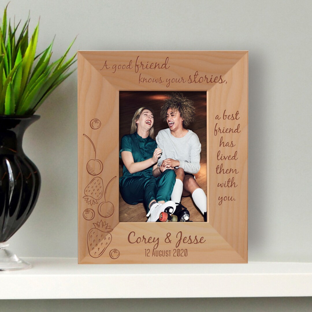 Friend Photo Frame Message Personalized Best Friends Photo Frame, Custom Friendship Photo Frame ...