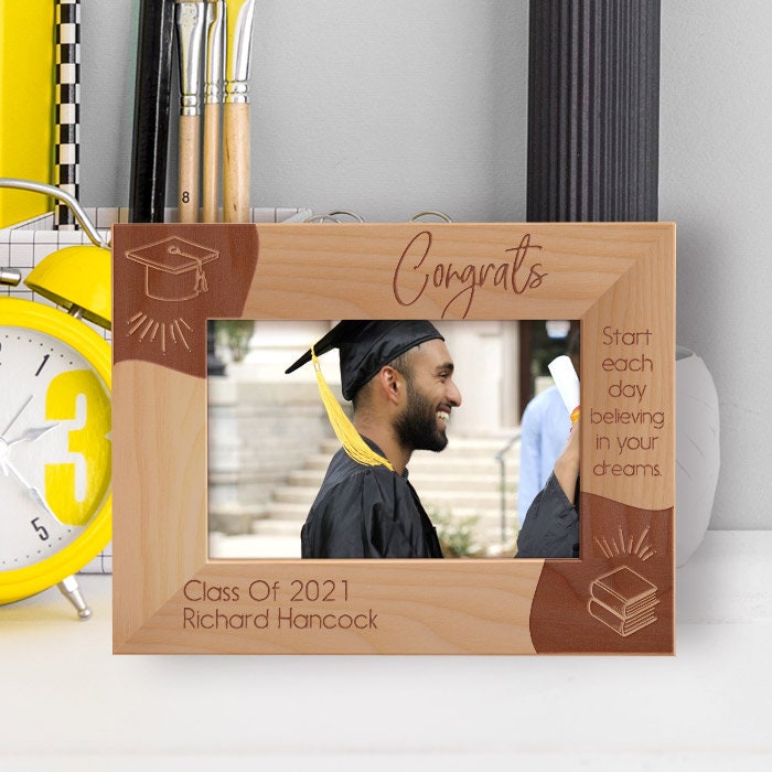 Graduation Card Frame Personalized Graduation Photo Frame, Custom Picture Frame, Engraved ...