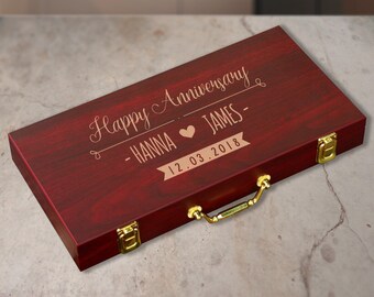 Personalized Poker Set, Rosewood Poker, Poker Set, Wooden Poker, Handmade Poker, Custom Poker, Name Poker Set, Finish 300 Chip Poker Set