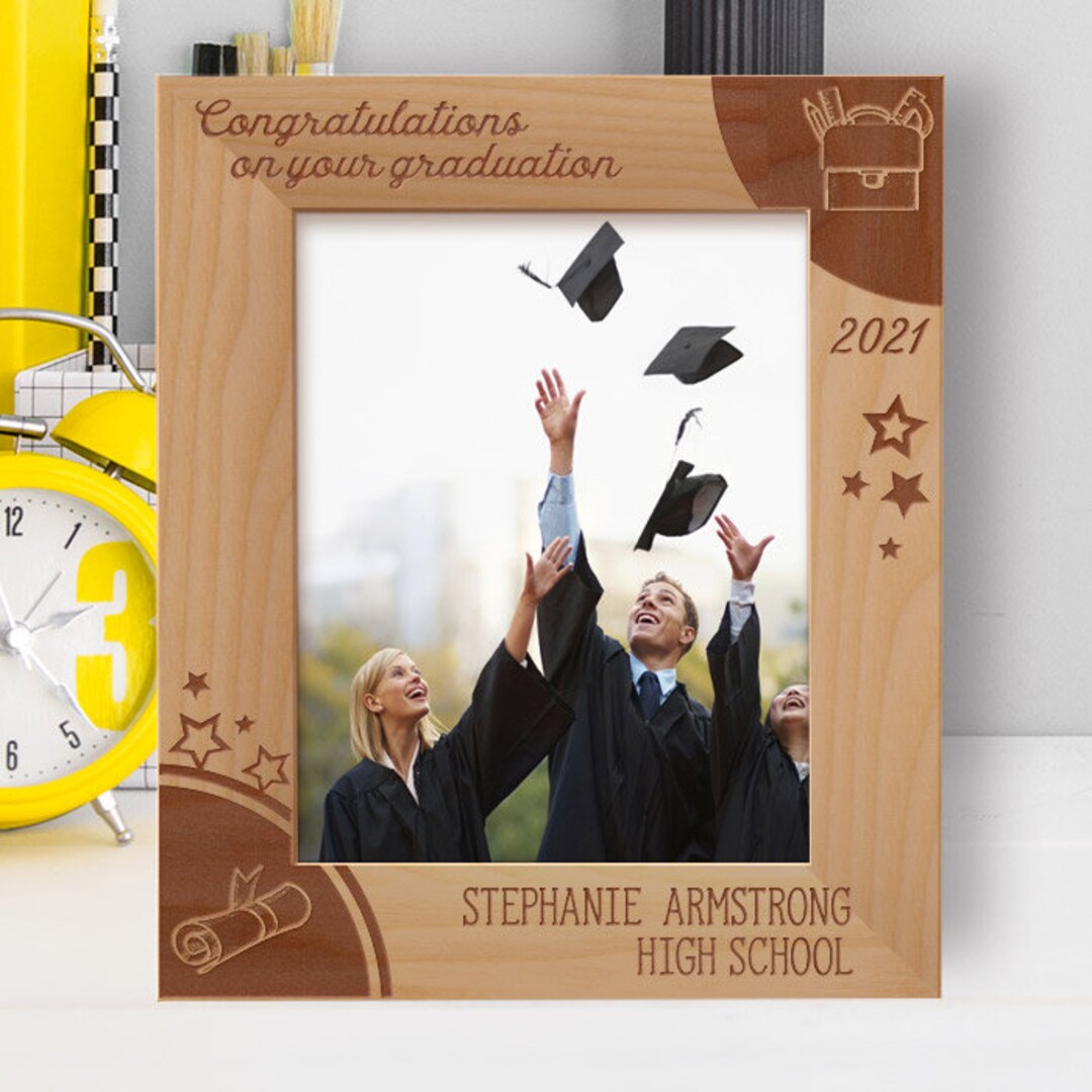 Gradution Frame Custom Graduation Photo Frame, Personalized Photo Frame, Engraved ...