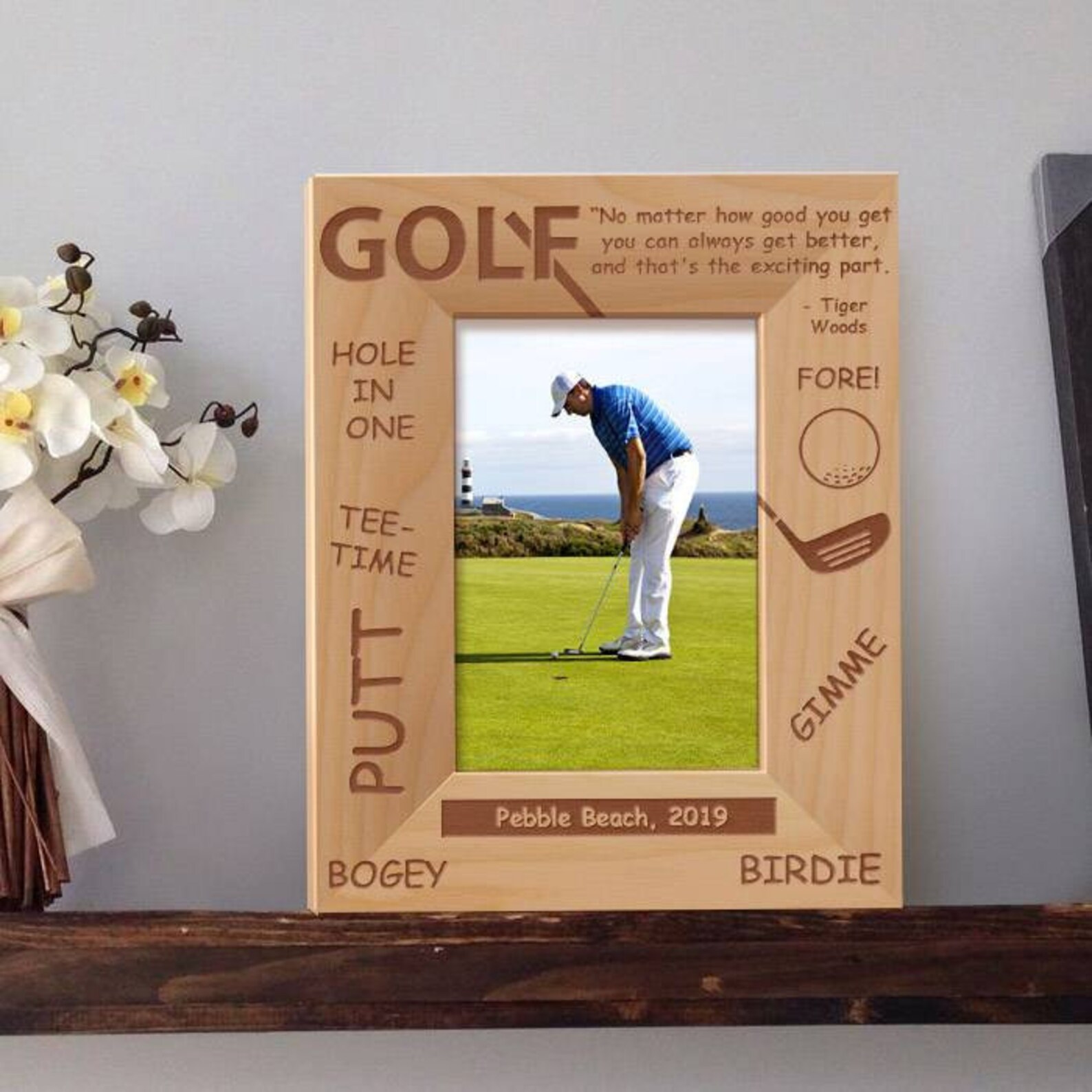 Golf Picture Frame Personalized Picture Frames Wooden Etsy