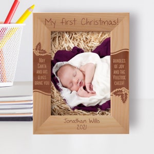 Custom Baby Picture Frame, Personalized Photo Frame, Engraved Photo Frame, Wooden Frame, Nursery Decor, Housewarming Gift Ideas For Family