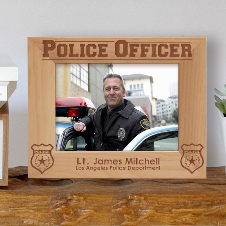 Police Officer Photo Frame, Personalized Picture Frame for Policeman ...