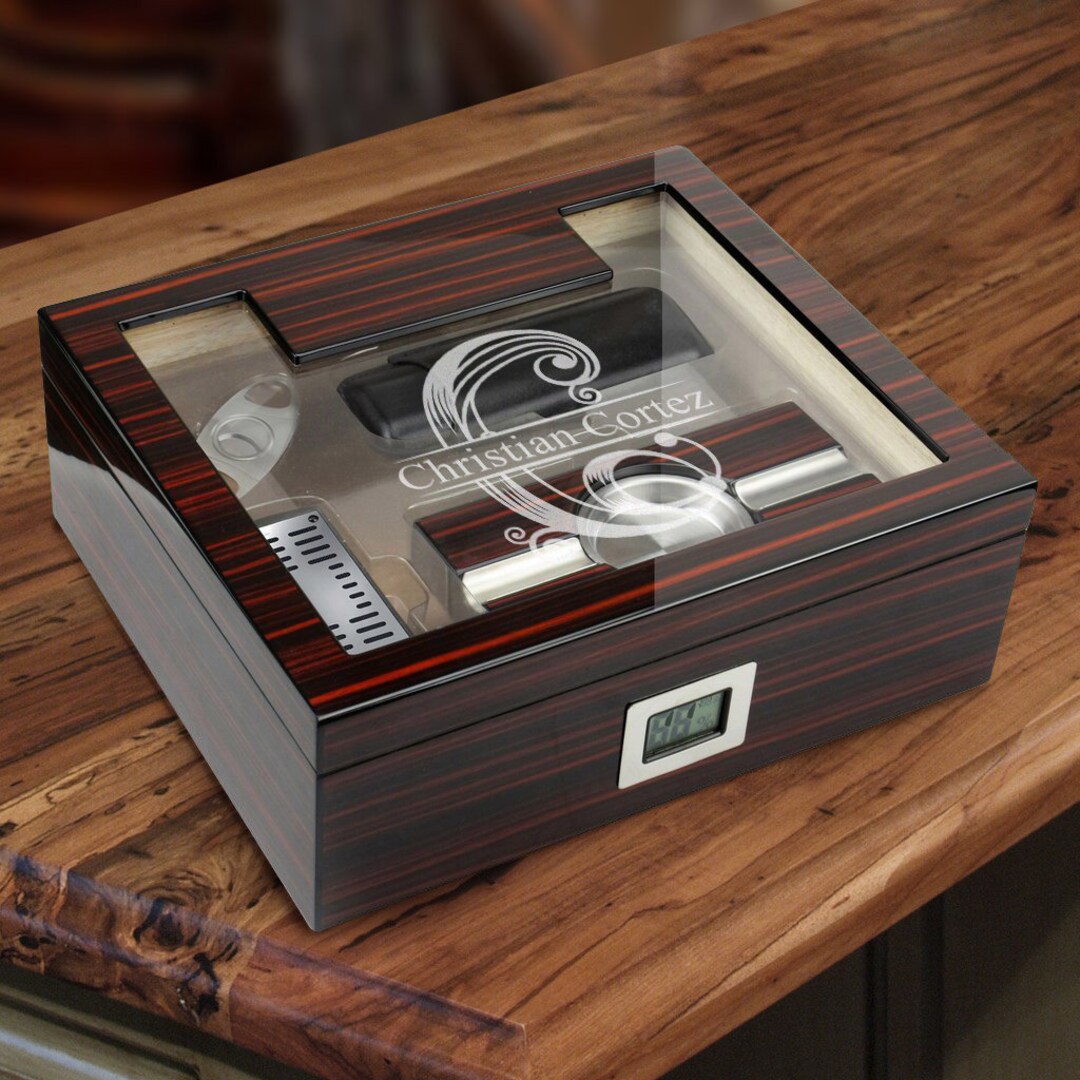 Customized Humidor Cabinet, Personalized Cigar Box, Monogrammed Humidor ...