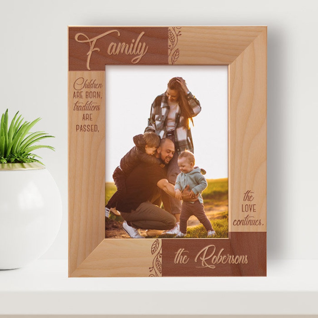 Customized Wooden Frame, Personalized Family Photo Frame, Thoughtful ...