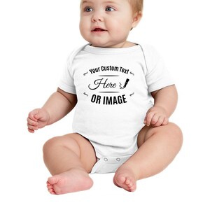 Custom Baby Body Suit, Baby Onesie Personalized, Short Sleeve Bodysuit, Unisex Baby Clothes