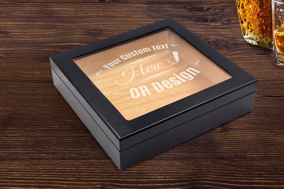 Personalized Cigar Humidor Box, Customized Cigar Humidor Box With Name ...
