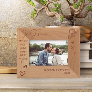 Custom Lovers Photo Frame, Personalized Picture Frame, Wooden Frame, Lovebirds Gift, Engraved Photo Frame, Gift For Girlfriend And Boyfriend