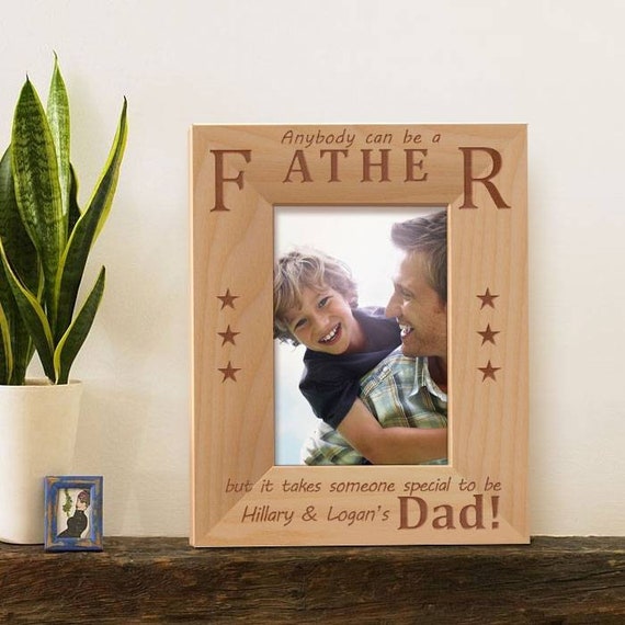 Personalized Dad Picture Frame Engraved It Takes Someone Etsy