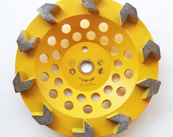 Disco de diamante EDCO con segmentos de flecha de 7", paquete de 2, con orificio para pasador, de primera calidad y garantía de calidad.