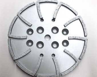 Discos de cabezal de pulido de hormigón Pro de 10", paquete de 2, para amoladoras de piso Edco, Husqvana, MK, Blastrac y Diamond Products - 20 segmentos, calidad premium