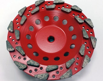 Disco de diamante de copa para amolar, paquete de 2, de 7", grano agresivo n.° 20/25, 5/8"-11 Arobr, calidad premium, garantía de calidad.