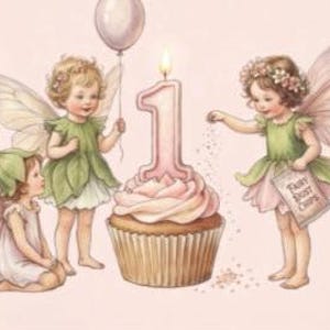 Fairy 1st Birthday Party Print Pack, Treat Bag Toppers, Wrappers, Banner (Digital Download) image 2