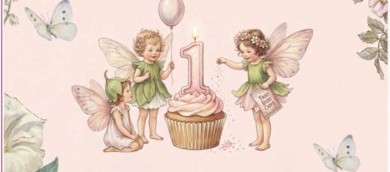 Fairy 1st Birthday Party Print Pack, Treat Bag Toppers, Wrappers, Banner (Digital Download) image 2