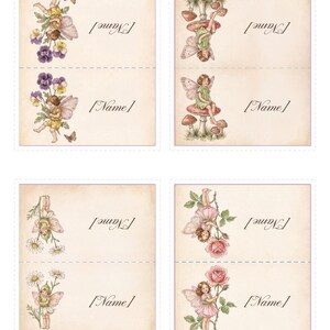 Fairy Food Tents Place Cards, Editable Printable Party Decor (Instant Download) image 3