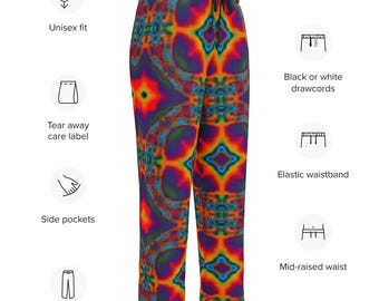 Rainbow Wiggles Jogginghose mit weitem Bein