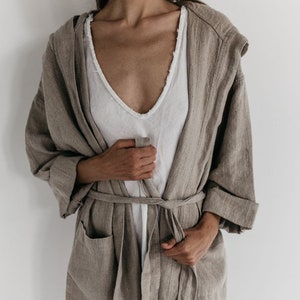 Linen coat Joe, linen dress, linen robe, midi dress, linen coat, linen jacket