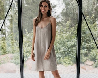 SALE / linen dress KAY / linen slip dress / tunic dress