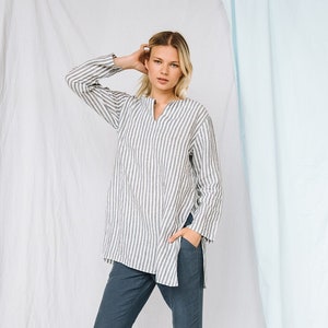 Linen tunic shirt SHADE, Linen  tunic dress for women, linen tunic shirt women, short linen dress, tunic dress