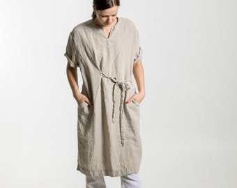 Linen dress MIAMI . Linen tunic dress. Linen dress for women. Linen knee length dress