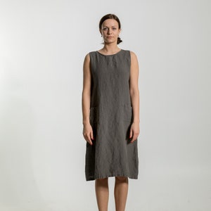 Linen Dress OLIVIA .linen Tunic Dress for Women.knee Length Dress ...