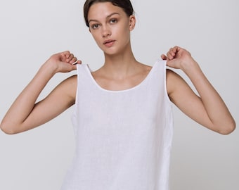 Linen tank top AMANDA ,  linen shirt for  women, plus size shirt, tunic shirt