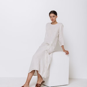 Linen shirt dress CELINA. Linen tunic dress, linen clothing for women