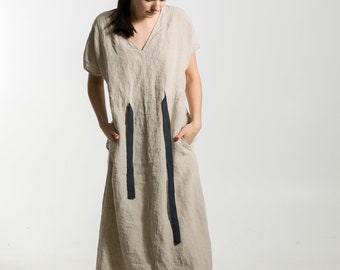 Linen dress  Jessica. Linen tunic dress. Summer linen dress. Stonewashed linen dress relaxed fit