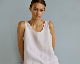 Linen tank top AMANDA ,   linen shirt for  women, plus size shirt, tunic shirt