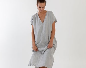 Linen dress  DALLAS. Linen tunic dress. Linen clothing for women