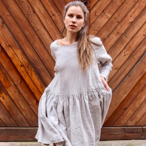 Linen dress REMI, short linen dress, linen clothing for women