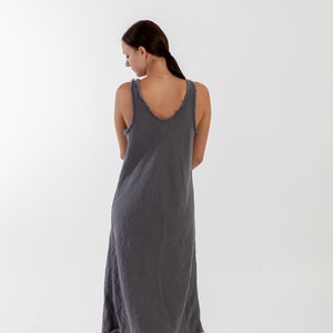 Natural Linen  strap dress ROM . Linen dress for women. Linen tunic dress. Linen pinafore dress, linen jumper  dress