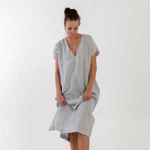 Leinenkleid DALLAS. Leinen Tunika Kleid. Leinenbekleidung für Damen