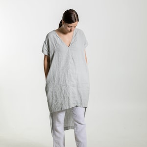 Linen dress PATRICIA.  Linen tunic dress. Linen dress for women.