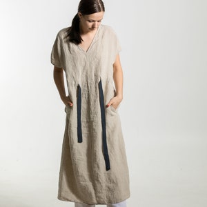 Linen dress  Jessica. Linen tunic dress. Summer linen dress. Stonewashed linen dress relaxed fit