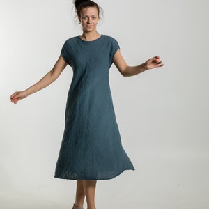 Bias cut linen dress ANNA