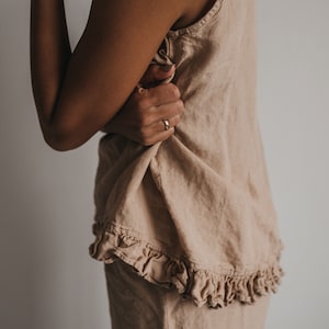 SALE 50 %  OFF . Linen tank top SANTA,   linen shirt for  women , tunic shirt