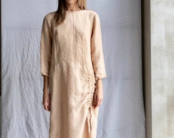 Linen shirt dress CELINA. Linen tunic dress, linen clothing for women