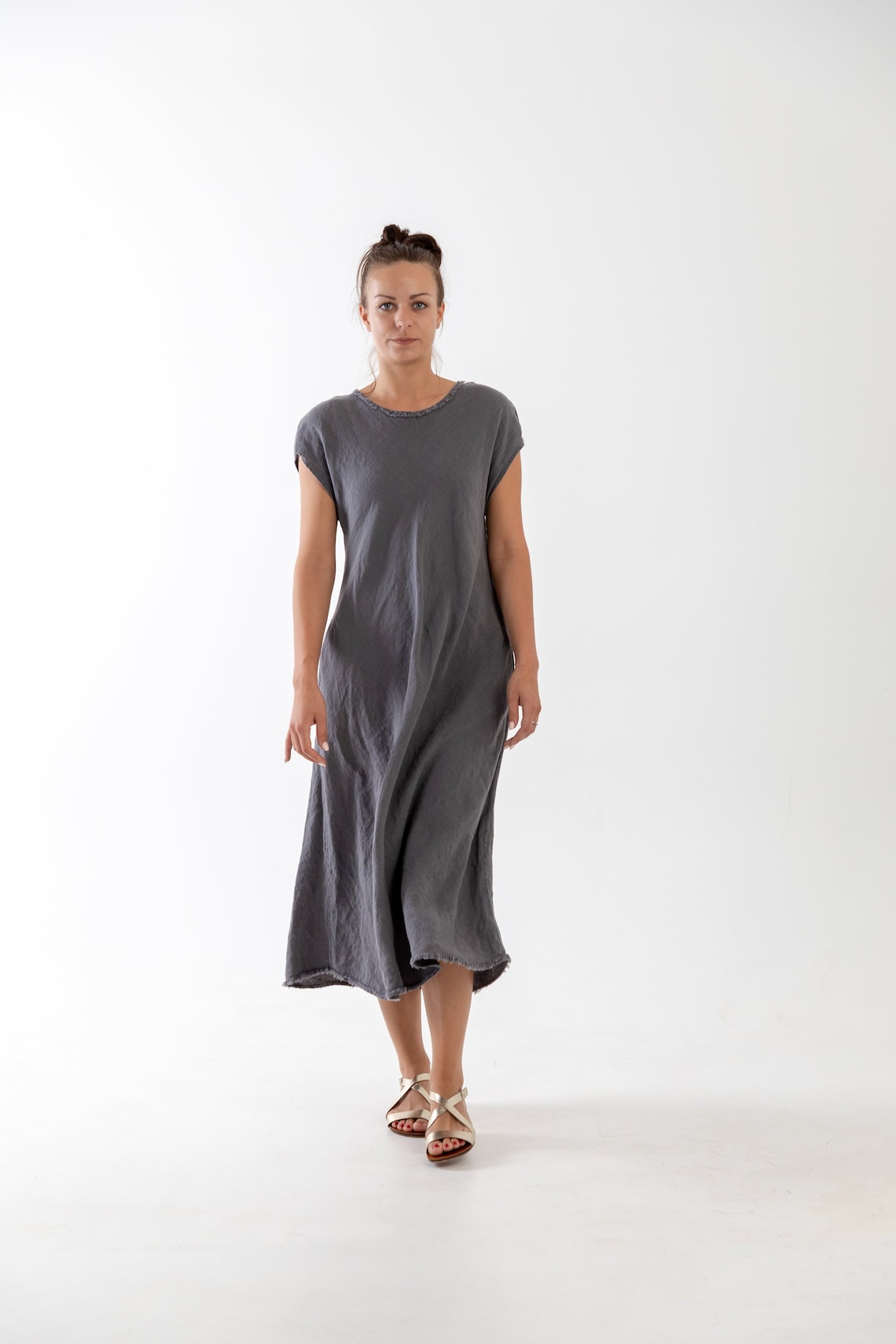 Linen Dress ANNA Ankle Length. Summer Linen Dress. Linen - Etsy