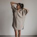 Linen dress VANESSA PLUS.  Short linen dress.. Linen tunic dress 