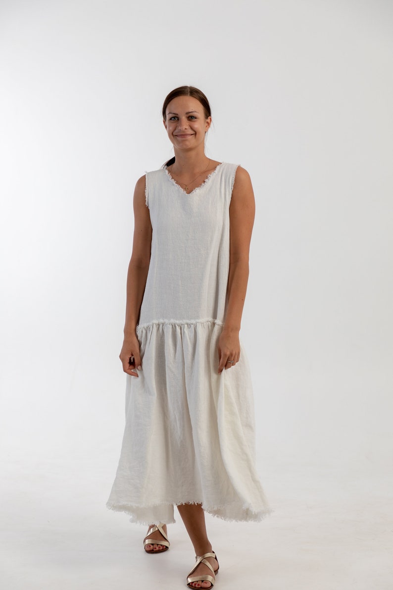 Linen Dress KATE . Summer Linen Dress. Long Linen Dress Loose Etsy