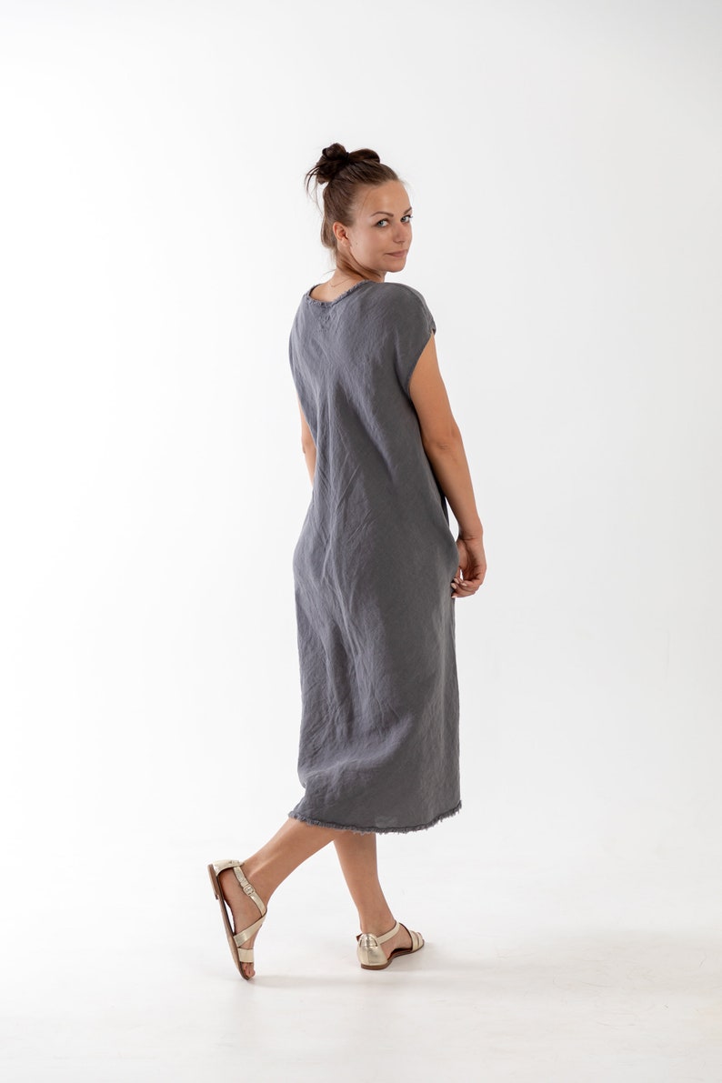 Linen Dress ANNA Ankle Length. Summer Linen Dress. Linen - Etsy