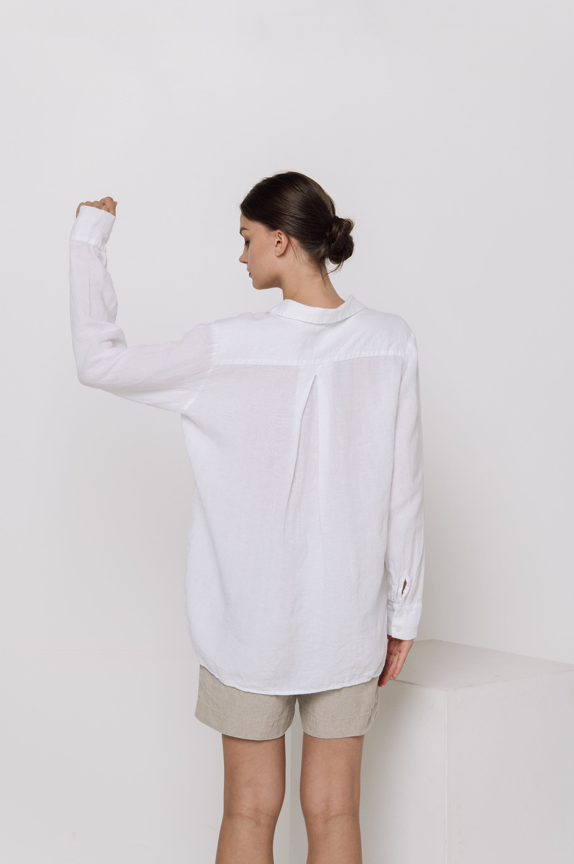 トップス carla Lady linen like tops Linen Shirt CARLA . Linen
