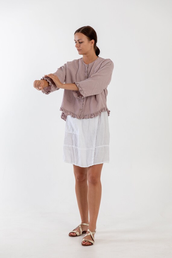 Linen Shirt NAOMI Tunic Shirt ,summer Shirt Boho, Linen Clothing